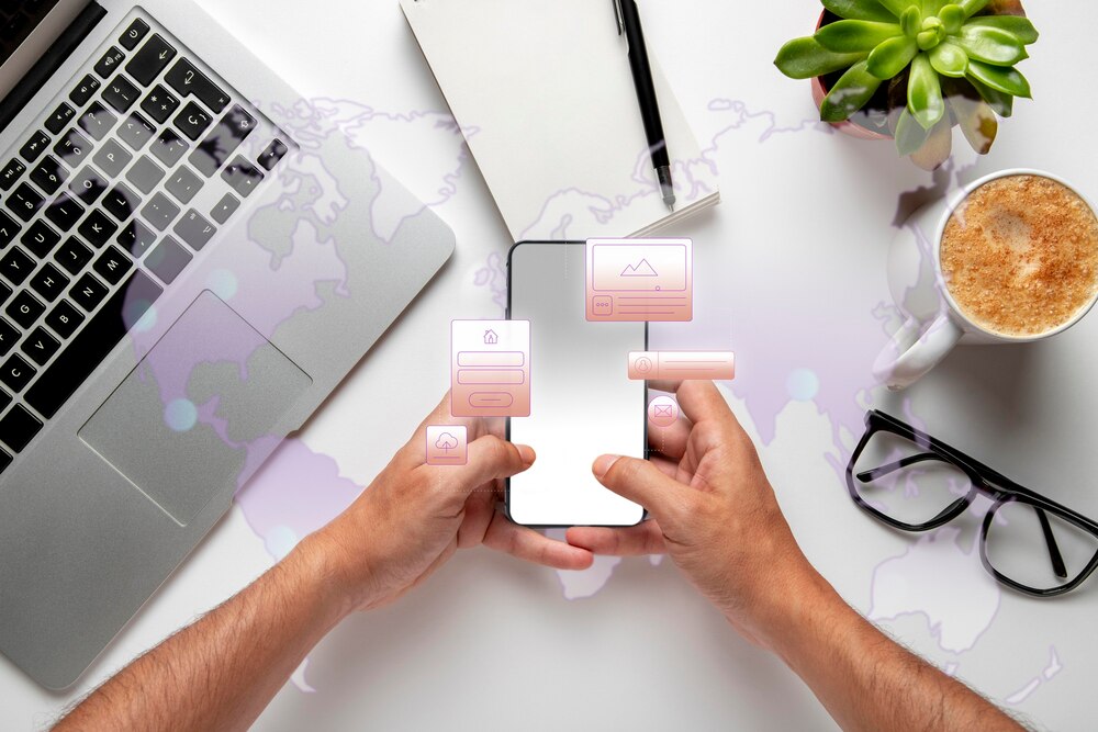 Representation of user experience and interface design on smartphone